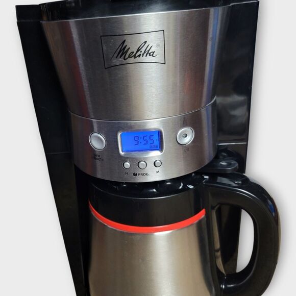 Melitta 10-Cup Thermal Drip Coffeemaker Model 46894 In Black Stainless Steel - Picture 3 of 10
